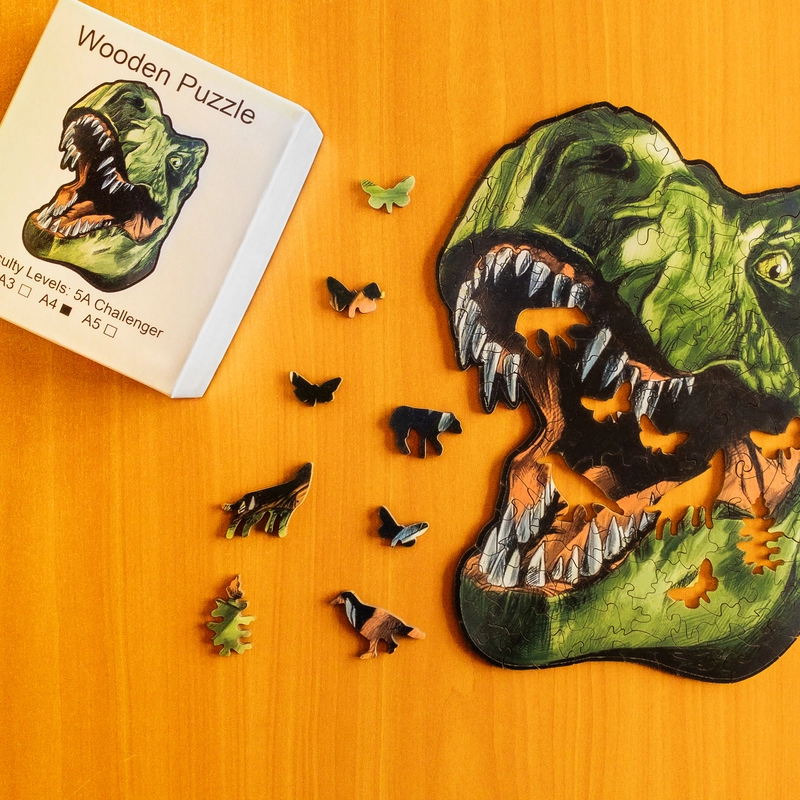 Dino - Drewniane puzzle 1