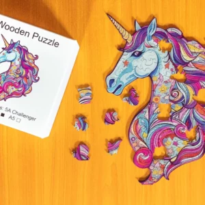 Jednorożca - Drewniane puzzle 1