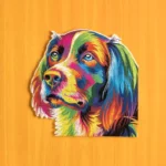 Kolorowy pies - Drewniane puzzle 2