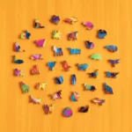 Kolorowy pies - Drewniane puzzle 4