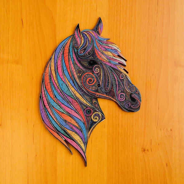 Koń - Drewniane puzzle 2