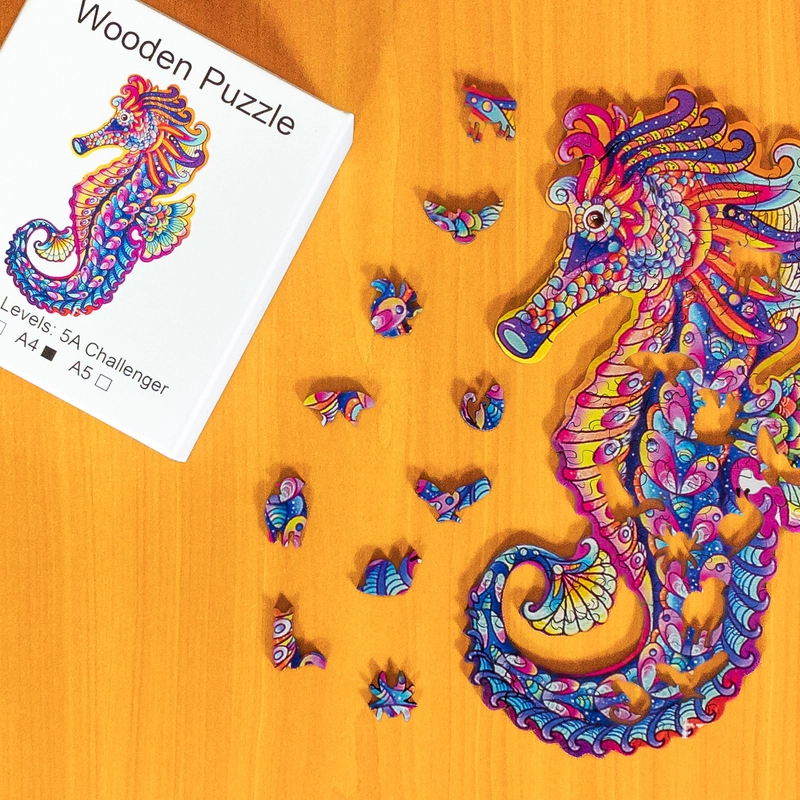 Konika morskiego - Drewniane puzzle 1 Konika morskiego - Drewniane puzzle 1