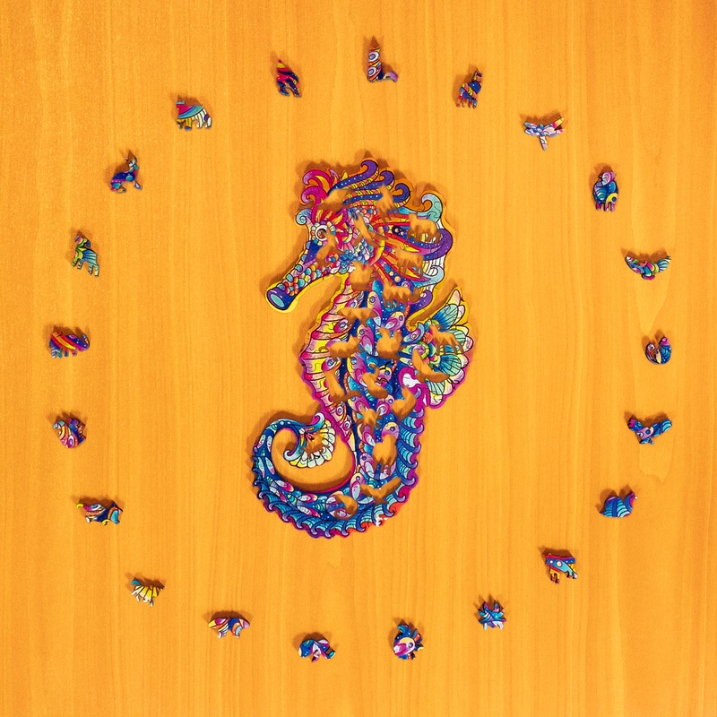 Konika morskiego - Drewniane puzzle 3 Konika morskiego - Drewniane puzzle 3