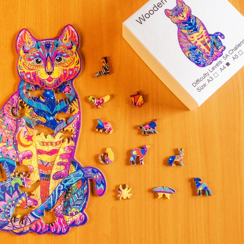 Kot – Drewniane puzzle 1