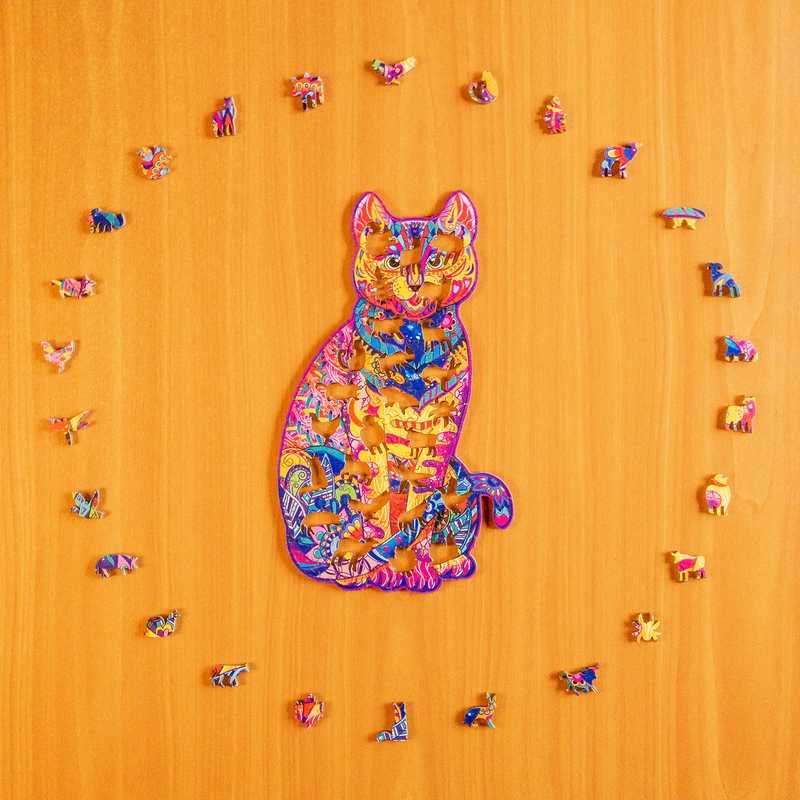 Kot – Drewniane puzzle 3 Kot – Drewniane puzzle 3