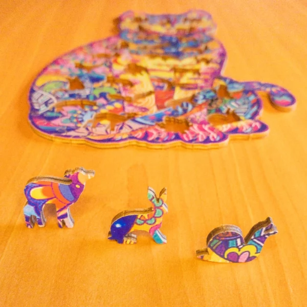 Kot – Drewniane puzzle 6