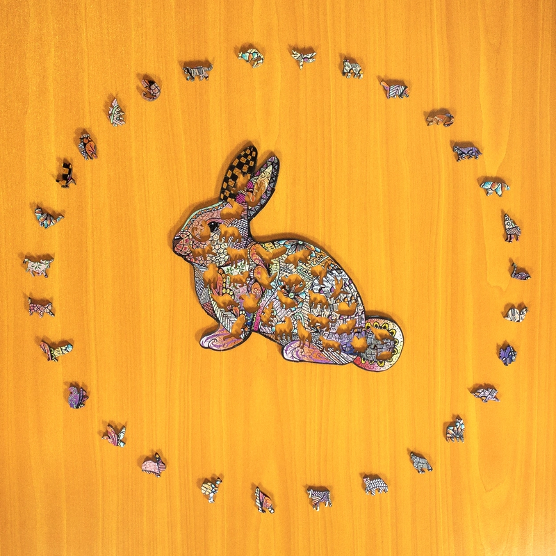 Króliczka - Drewniane puzzle 3 Króliczka - Drewniane puzzle 3