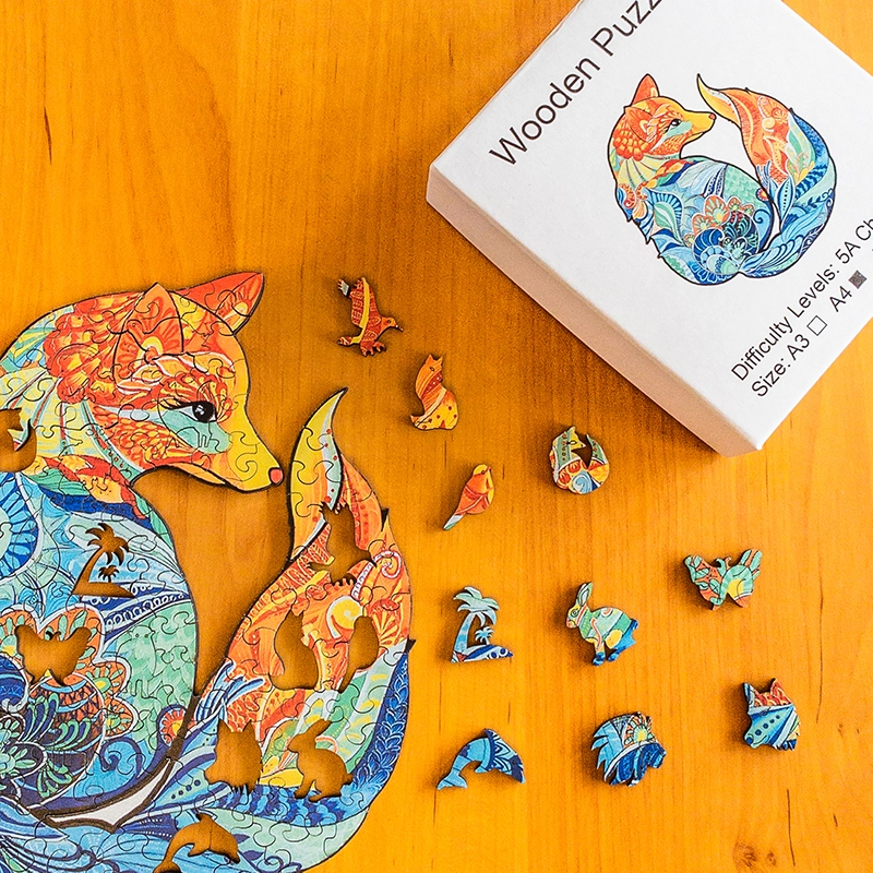 Lis - Drewniane puzzle 1