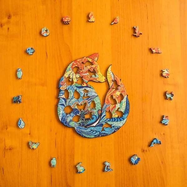 Lis - Drewniane puzzle 3