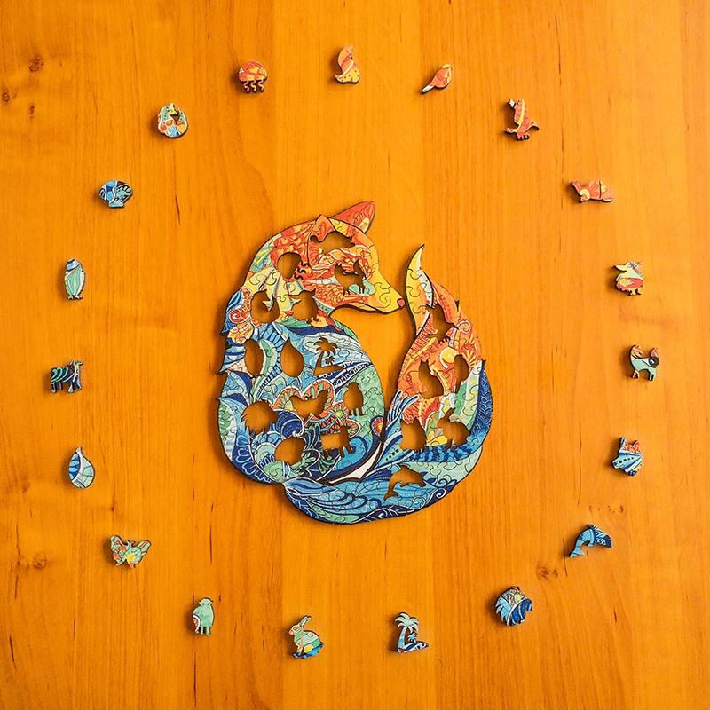 Lis - Drewniane puzzle 3 Lis - Drewniane puzzle 3