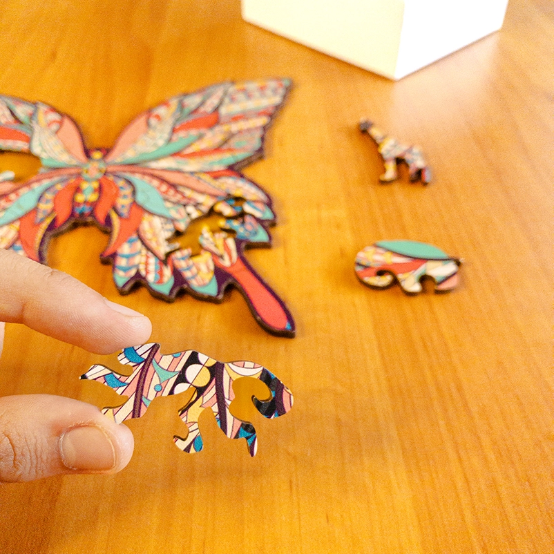 Motyl - Drewniane puzzle 4 Motyl - Drewniane puzzle 4