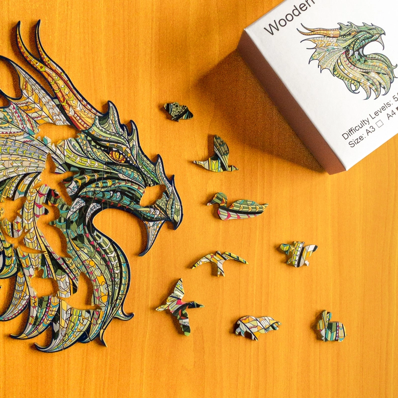 Smok - Drewniane puzzle 1 Smok - Drewniane puzzle 1
