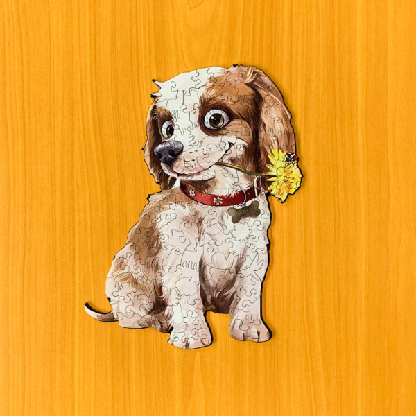 Uroczy pies - Drewniane puzzle - obrazek 2