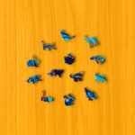 Zachwycający błękitny wieloryb - Drewniane puzzle - obrazek 3