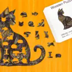 Dostojny kot - Drewniane puzzle 1