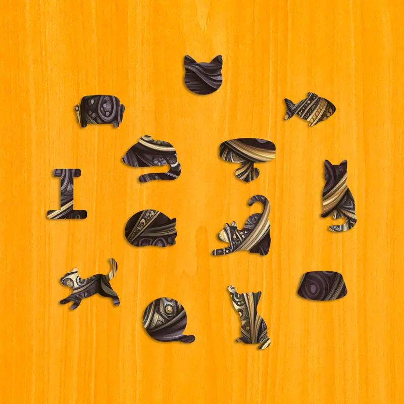 Dostojny kot - Drewniane puzzle 3 Dostojny kot - Drewniane puzzle 3