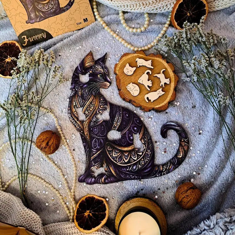 Dostojny kot - Drewniane puzzle 4 Dostojny kot - Drewniane puzzle 4