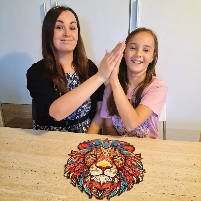 Egzotycznego lwa - Drewniane puzzle 6 Egzotycznego lwa - Drewniane puzzle 6
