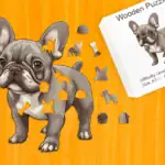 Figlarny buldog francuski - Drewniane puzzle 1