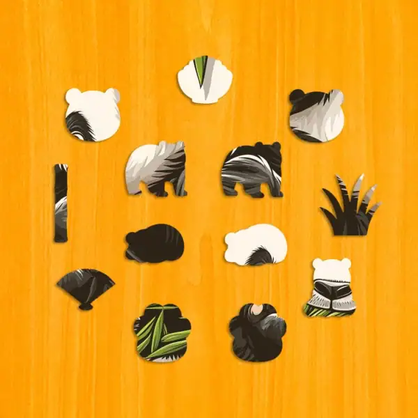 Głodna panda - Drewniane puzzle 3