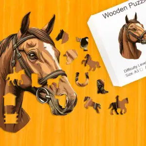Łagodny koń - Drewniane puzzle 1