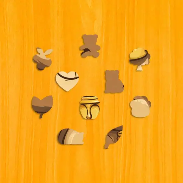 Łakomy miś - Drewniane puzzle 3
