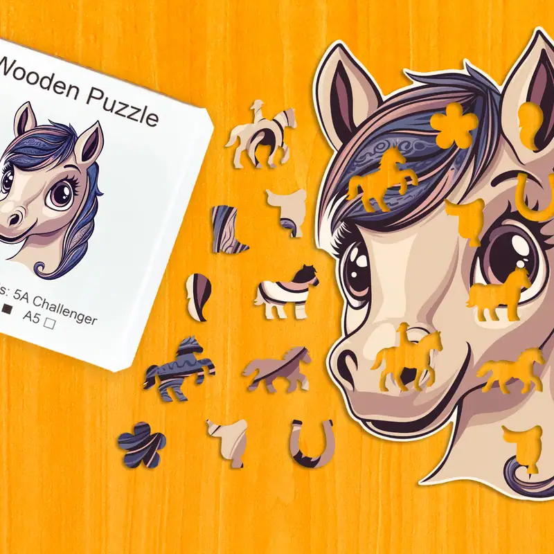 Magiczny kucyk - Drewniane puzzle 1