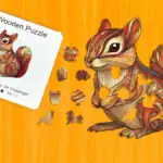 Ozdobna wiewiórka - Drewniane puzzle 1