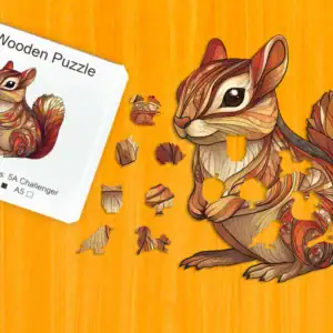 Ozdobna wiewiórka - Drewniane puzzle 1