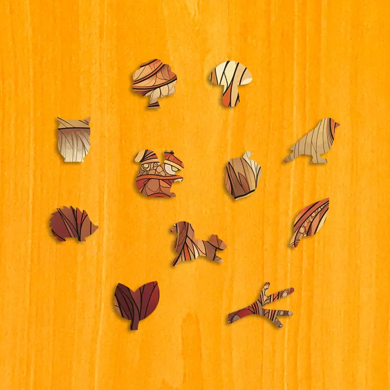 Ozdobna wiewiórka - Drewniane puzzle 3 Ozdobna wiewiórka - Drewniane puzzle 3