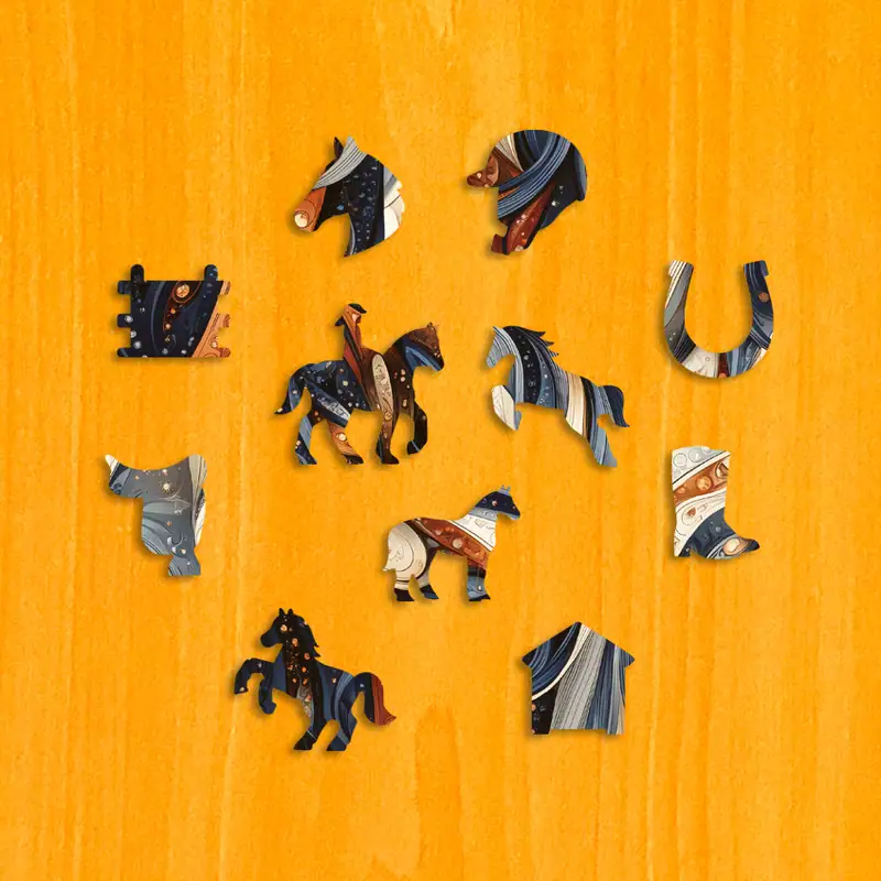 Poranny koń - Drewniane puzzle 3 Poranny koń - Drewniane puzzle 3
