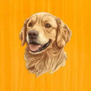 Przyjazny golden retriever - Drewniane puzzle 2