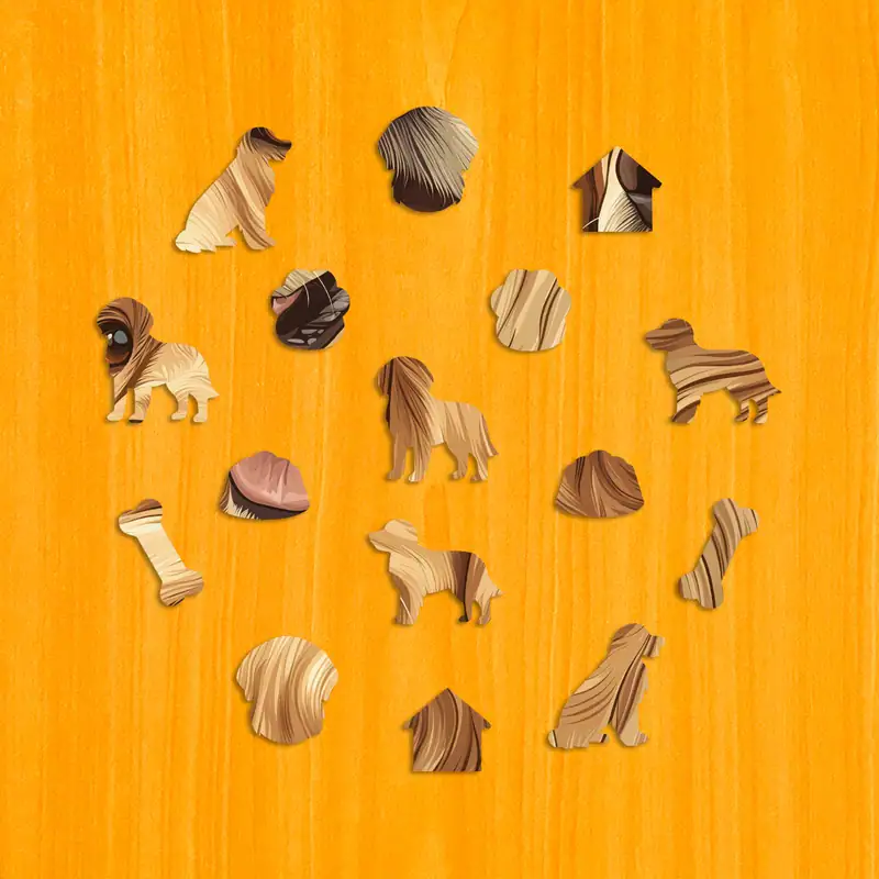 Przyjazny golden retriever - Drewniane puzzle 3 Przyjazny golden retriever - Drewniane puzzle 3