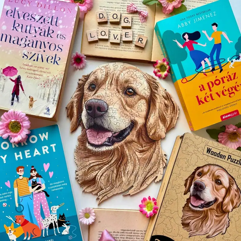 Przyjazny golden retriever - Drewniane puzzle 4 Przyjazny golden retriever - Drewniane puzzle 4