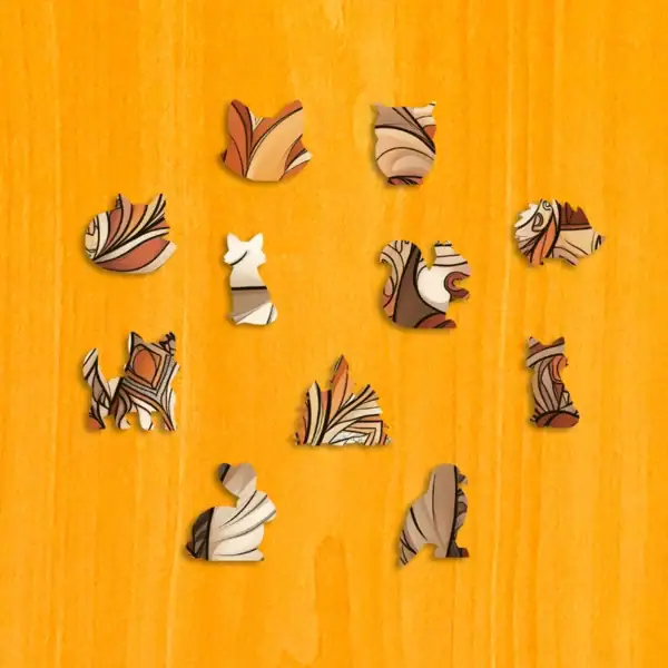 Psotny lis - Drewniane puzzle 3