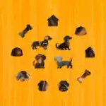 Słodki jamnik - Drewniane puzzle 3