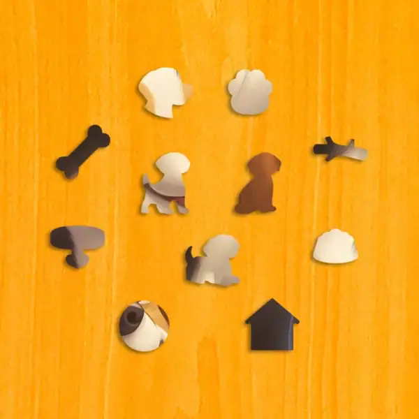 Wesoły szczeniak - Drewniane puzzle 3