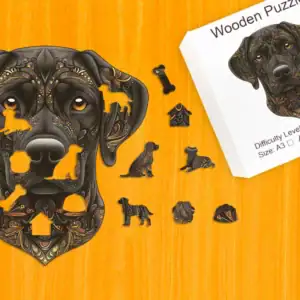 Wierny labrador - Drewniane puzzle 1