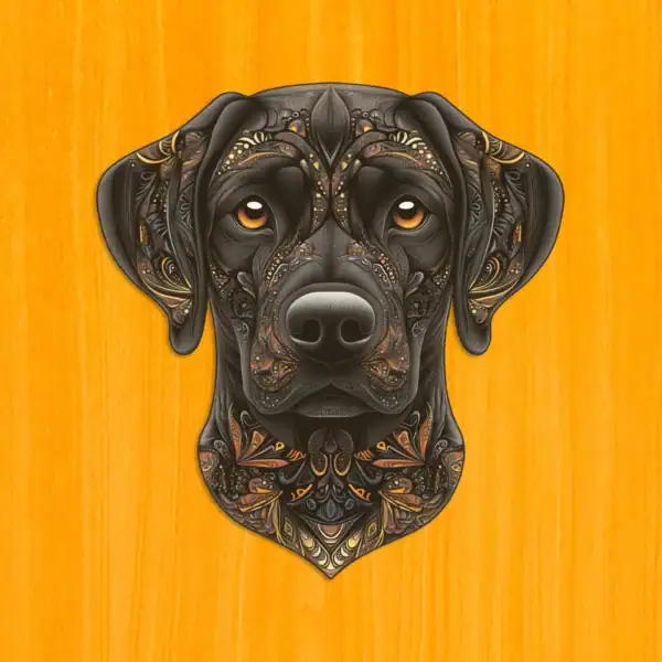 Wierny labrador - Drewniane puzzle 2